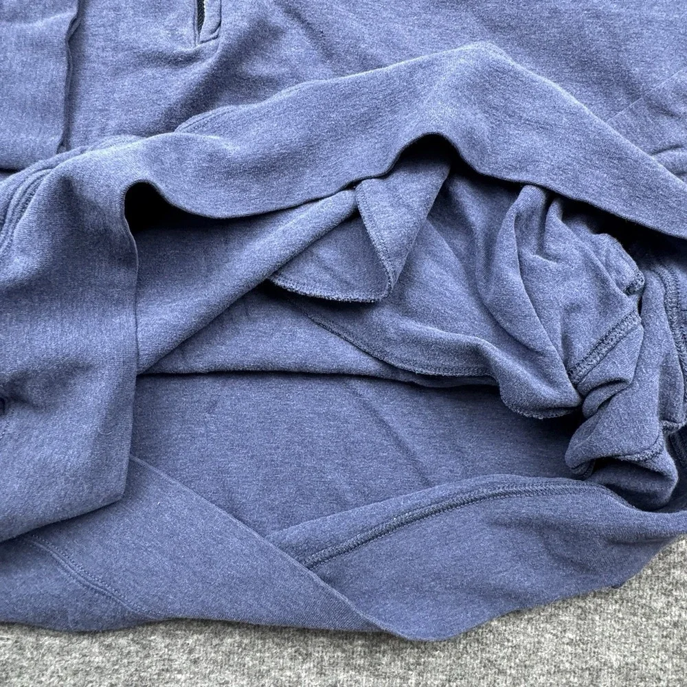 Vtg Polo Ralph Lauren Sweater Men's Sz 4XB Blue 1/4 Zip Pullover Logo‎ *Hole*